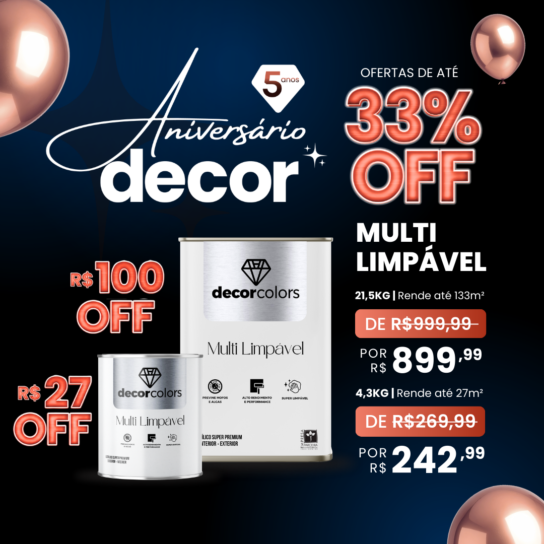 Tinta Multi Limpável - Decor Colors